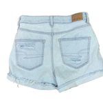 American Eagle  High Waisted Stretch Ripped Light Wash Cuffed Jean Shorts Photo 5