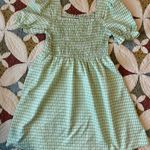 Cider  green gingham cottagecore country milkmaid dress Photo 0