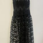 Victoria's Secret Vtg Gold Label Sheer Black All Over Lace Midi Dress Whimsigoth Photo 1