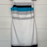 White House | Black Market  Women’s 4 White Blue Striped Dress Photo 0