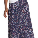 Madewell  Bengali Indigo Baby Floral Midi Skirt Lightweight Size 0 Photo 0