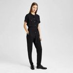Theory NWT  Women's Black Cargo Shirt Silk Jumpsuit Romper Size 4 Photo 1