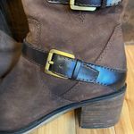 Franco Sarto Brown Leather Ankle Boots with Buckles Photo 5