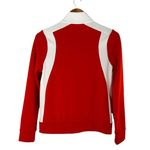 Tory Burch  Sport Orange and White Knit Track Jacket Size S Photo 5