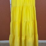 La Ven Boutique Lara Dress Maxi Dress Cap Sleeve Ruffle Casual Size M. B27 Yellow Size M Photo 3