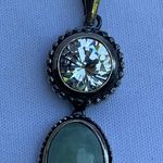 Sterling Silver Women's 3 Stone Pendant, Fine Silver Jewelry Photo 3