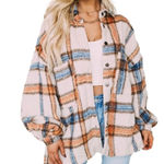 POL Oversized Flannel Shacket Photo 0