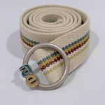 American Eagle Vintage Y2K Multicolor Striped Cotton Canvas Cloth Belt Medium Photo 0