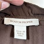 Boston Proper  Brown Peasant Ruched Layered Blouse Size Med EUC #5624 Photo 4