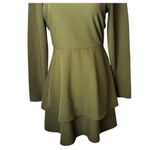 Hutch Dress Women 4 Olive Green Long Sleeve Tiered Skirt Mini Dress Party Career Photo 6