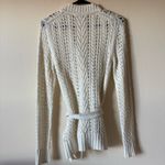 Banana Republic  Cardigan Sweater Linen Blend Button Up Belted Knit Chunky SZ S Photo 1
