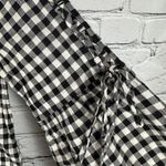 Madewell Women’s Gingham Bell Sleeve Top - 3/4 Tie Sleeve Black &
White S Photo 3