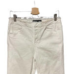 3x1 W4 Shelter Slim Jeans Raw Edge Split Hem Button Fly White Denim Size 29 Photo 4