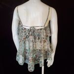 Victoria's Secret NWT  Blue Floral Sheer Ruffle Tank Top (XS) Photo 6
