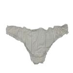 Aerie White Cheeky Lettuce Hem Bikini Bathing Suit Bottoms White Eyelet medium Photo 7