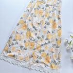 Rachel Parcell NEW  Sleeveless Floral Midi Shirt Dress Ivory Yellow Photo 11