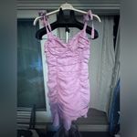 ASTR  Women's Lavender Pink Aiko Ruched Mini Dress Size Large Photo 2