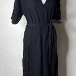 Velvet by Graham and Spencer Black Cotton Gauze Belted Dress Photo 1