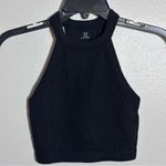 Aerie Women High Neck Black Ribbed Bra Top size XS Photo 2