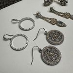 Rhinestone Mix Dangle Drop Pierced Earrings Lot Of 4 Photo 3