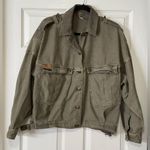 Free People Women's Slouchy Military Jacket In Green Oversized Button-up Size XS Photo 3