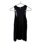 Guess  | Black Fringe Tank Top Biker Bikercore Medium Mesh Photo 2