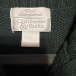 Christopher & Banks  Lambs Wool Blend Winter Zipper Snowflake Vest. Sz. L Photo 6