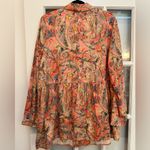 Soft Surroundings Pink Peach Orange Tunic Blouse Laia Paisley Pattern Size XL Photo 4