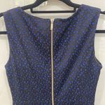 Karl Lagerfeld  Women's Paris Black Blue Pattern Laser Cut A-Line Lined Dress 8 Photo 5