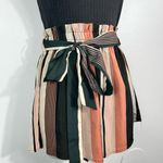 SheIn Black Ribbed Striped Paper Bag Waist Tie Romper Jumpsuit XS Travel Beach Photo 1