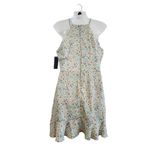 City Triangle Floral Halter Neck Skater Dress Back Zip Green Yellow Size 8 Photo 1