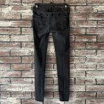 American Eagle Jegging Super Stretch Women Size 2 Black Skinny Fit Distressed Photo 1