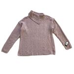 Verve Ami  Sweater Pink Split Shawl Cowl Neck Soft Cable Knit Tunic XL NEW Photo 11