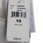 Ralph Lauren  Womens Trouser White Linen Glace Dress Pant Black Label Size 10 New Photo 5