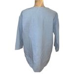 Rare Alfredo’s Wife Blue Southwestern Appliqué 3/4 Sleeve Blouse Indian Women Blue Size XL Photo 4