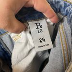 R13  Alison Crop distress skinny mid rise jeans in light blue sz 26 Photo 9