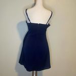Selfie Leslie  navy blue v-neck sleeveless mini wrap dress size S Photo 3