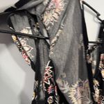 Old Navy  Short Sleeve Swing Top Off the Shoulder Women's Size Small Black Floral Photo 2