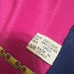Cartier  Pink and Navy Silk Scarf Photo 8