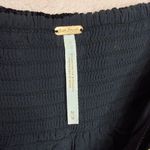 Free People Tie A Bow Mini Dress Black Pink Floral Velvet Trim. Size M Photo 5