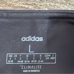 Adidas  Leggings Women Large Black White Spellout Logo Stretch Workout Running Photo 1