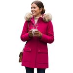 J.Crew Italian Stadium Cloth Wool Chateau Parka Coat Hot Pink Size 6 Photo 3