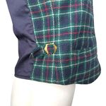 Eddie Bauer Vintage  Vest S Lambswool Wool Waist Coat Buckle Plaid Academia‎ Photo 4