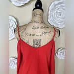 Paper Crane Burnt Orange Spaghetti Strap Cold Shoulder Blouse Size Small Photo 9