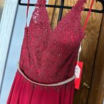 Dancing Queen Elegant Red Beaded Gown Photo 1