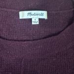 Madewell  Burgundy Wool Blend Waffle Knit Crewneck Long Sleeve Sweater Size S Photo 2