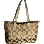 Coach  Poppy Stylish Tan Designer Tote Bag Photo 1