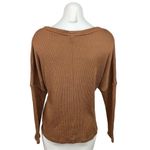 Cape Juby  Women's Ribbed Knit Long Sleeve Boat Neck Pullover Sweater Top Size L Photo 1