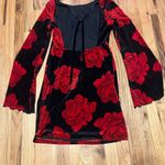 Thirty Thirty L Velvet Rose Open Back Mini Dress Black Size L Photo 3