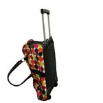 Dejuno Rolling Carry On Duffle‎ Bag Luggage Colorful Polka Dot Travel Black Photo 8